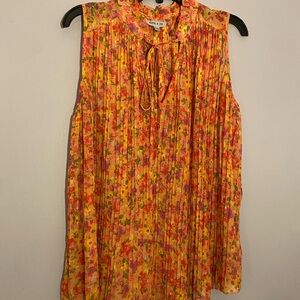 Floral Sleeveless Blouse - Multicolor